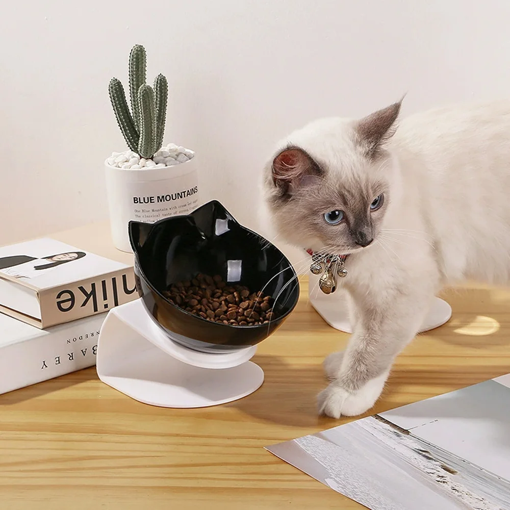 Comedero elevado inclinado antideslizante para gatos y perros pequeños - imagen 2