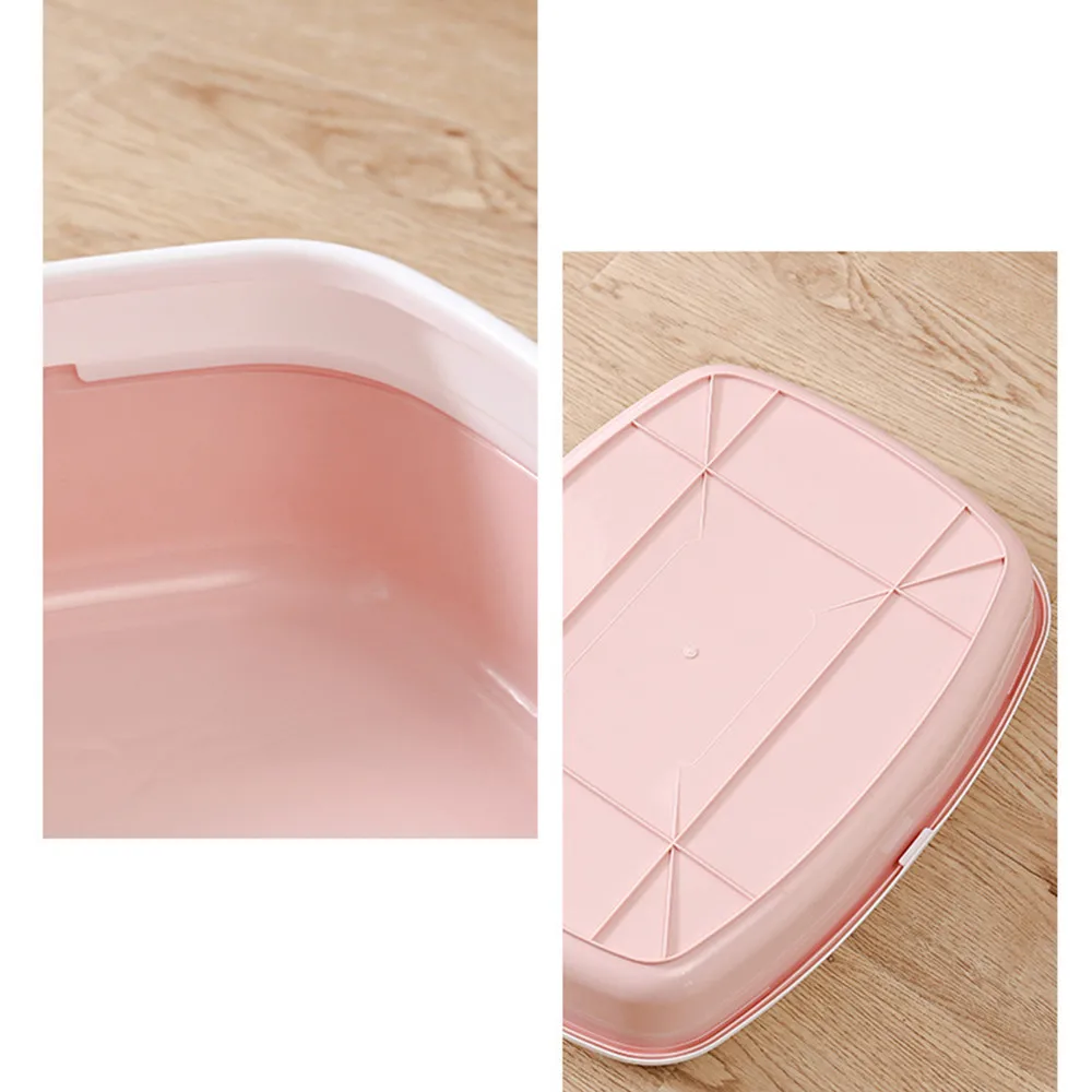 Caja de arena antisalpicaduras para gatos, orinal de plástico con cuchara, para entrenamiento de excrementos de perros pequeños, inodoros para mascotas - imagen 5
