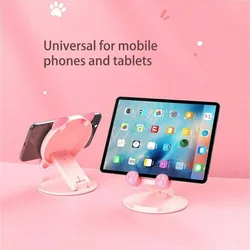 Soporte transformable plegable para móviles con dibujos gatos y perros