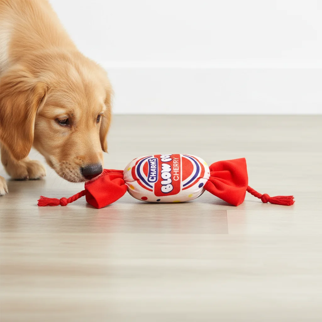 Juguetes de dulces de cuerda para perros, juguetes interactivos resistentes a mordeduras chirriantes para limpieza de dientes de cachorro, suministros molares para mascotas - imagen 2