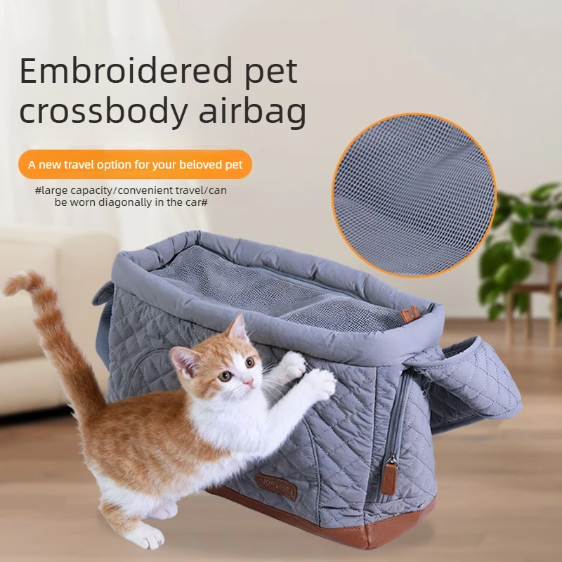 Bolsa de transporte acolchada ultraligera para gatos de viaje - imagen 3