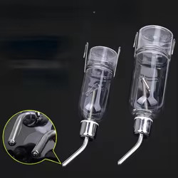 Bebedero colgante para perros pequeños con cabeza acero inoxidable