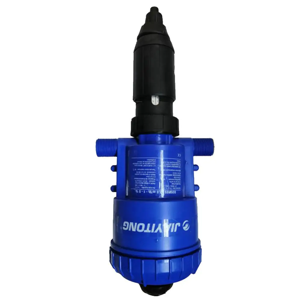 Water-driven Chemical Fertilizer Injector Automatic Dosing Pump 1%-5% Blue