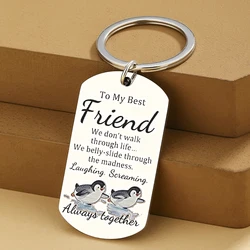 Rellenos de medias para mujeres jóvenes y adultos, llavero de mejor amigo, rellenos de medias Gunny para mujeres, lindos pingüinos, regalos de amistad