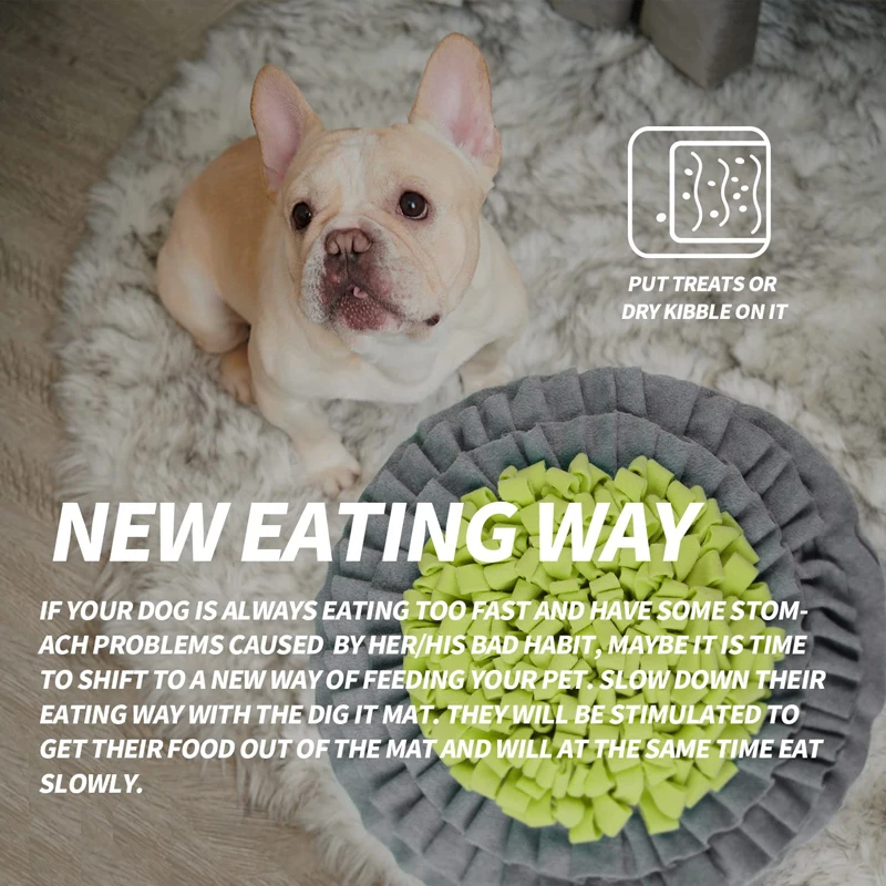 Benepaw Foldable Snuffle Mat For Dogs Interactive Nontoxic Puppy Dog Puzzle Toys Pet Game Training Slow Feeder Anxiety Relief - imagen 2