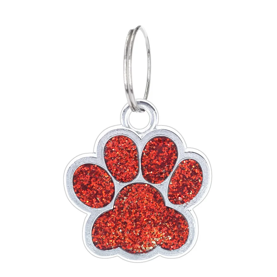 Colgante con purpurina para fabricación de joyas, colgante con llavero, accesorios para Collar de mascotas, pata de gato y perro - imagen 5