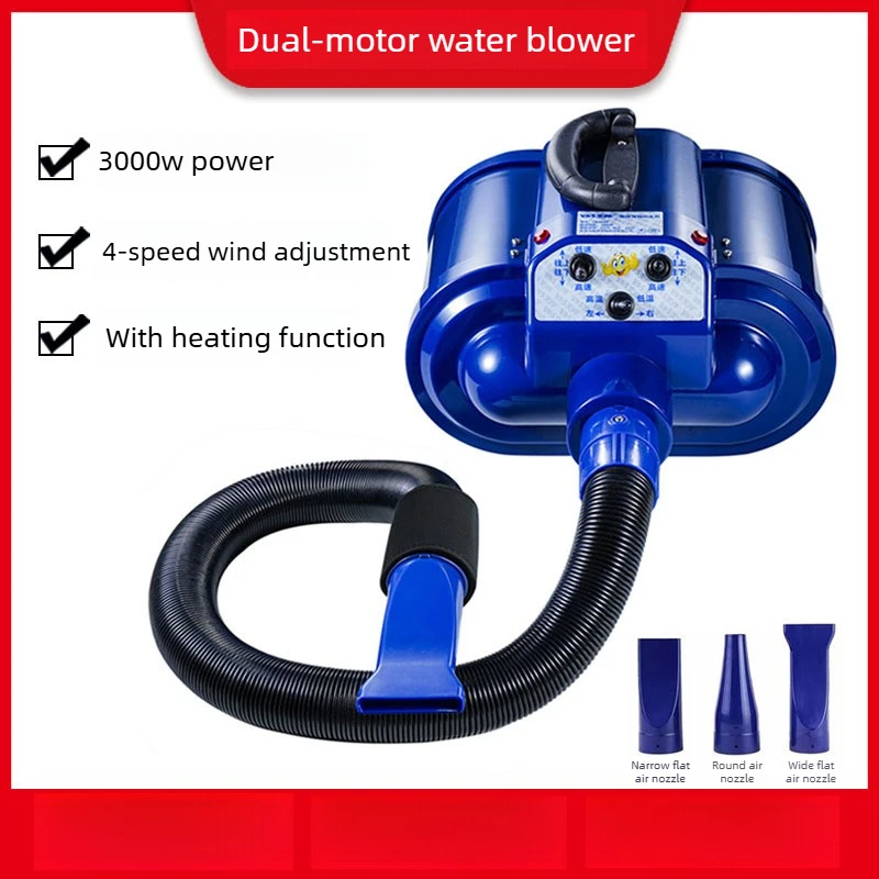 Secador para perros grandes con doble motor, ozono y bajo ruido