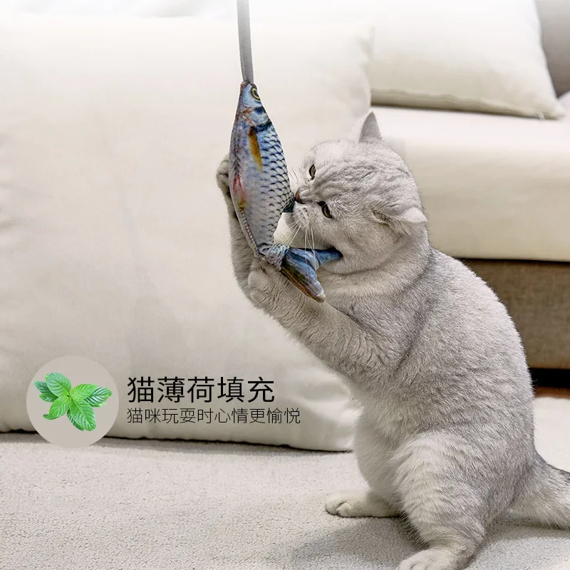 Juguete eléctrico interactivo para gatos y perros con pez móvil - imagen 5