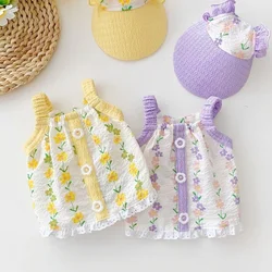 Ropa de lujo para perros y gatos – vestido de princesa con estampado