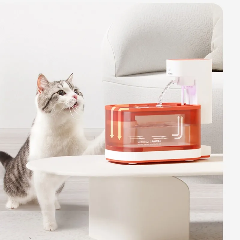 Filtros de repuesto para motor de fuente de agua para gatos, filtro de fuente de plástico para gatos, suministros de alimentación y riego inalámbricos, productos para mascotas - imagen 3