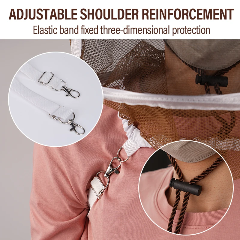 Sombrero de vaquero para apicultura, gorra protectora para apicultura, red para insectos voladores, sombrero de vaquero de diseño cómodo, herramientas de apicultura - imagen 4