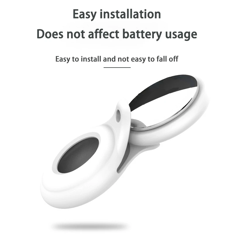 Para Airtags dispositivo de seguimiento cubierta Anti pérdida localizador de rastreador de perros Airtag llavero portátil de silicona líquida para Apple Air Tag Case - imagen 3