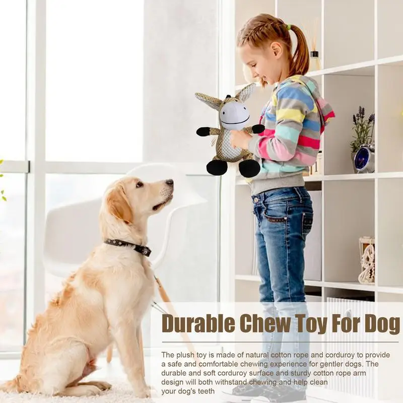 Juguetes de peluche para masticar para perros y mascotas, calmante, resistente al desgarro, para limpiar los dientes, refugio para mascotas, hogar - imagen 5