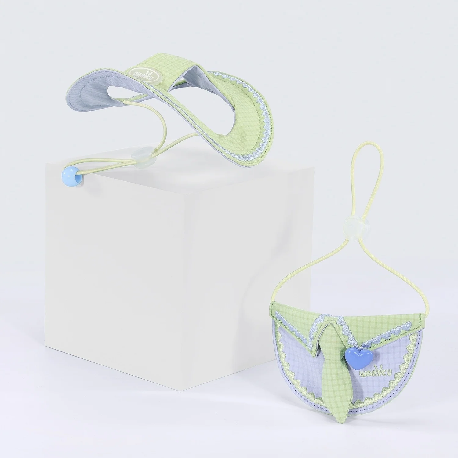 Sombrero de pescador para mascotas con babero para mascotas, conjunto de sombrero para gatos con babero para gatos, sombrero para el sol para mascotas, sombrero para exteriores para perros de verano con gorros para mascotas con orificio para la oreja - imagen 5