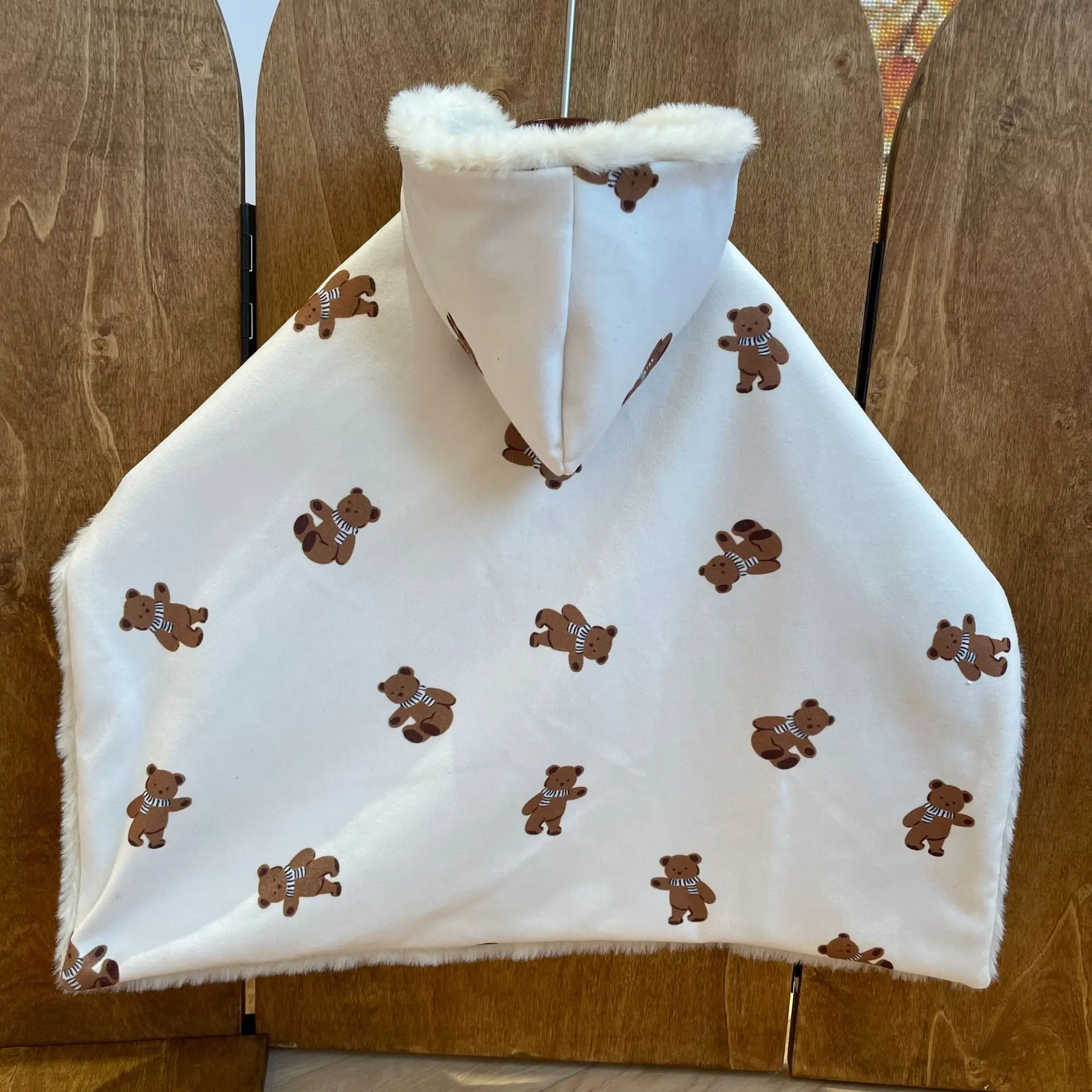 Manta de lana de oso cálida para mascotas, capa de perro, ropa de dormir, método Corgi, manta de felpa gruesa, regalo de camisón, Invierno - imagen 5
