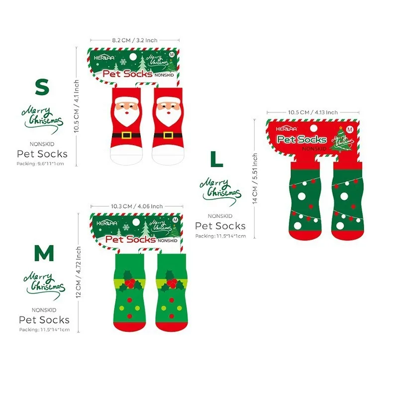 Calcetines navideños para perros, alce, muñeco de nieve, perros pequeños y medianos, calcetines antideslizantes para mascotas, suministros navideños, productos para mascotas