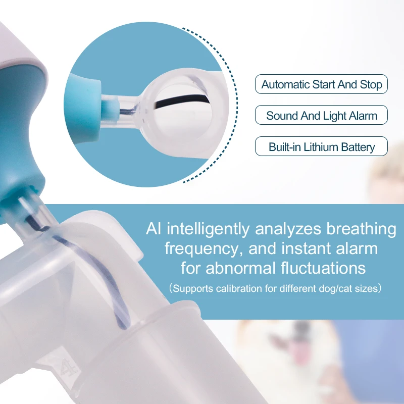 Alertor de asfínxia para respirar mascotas, alarma de asfixia para perros y gatos, Monitor de respiración para anestesia de animales - imagen 5