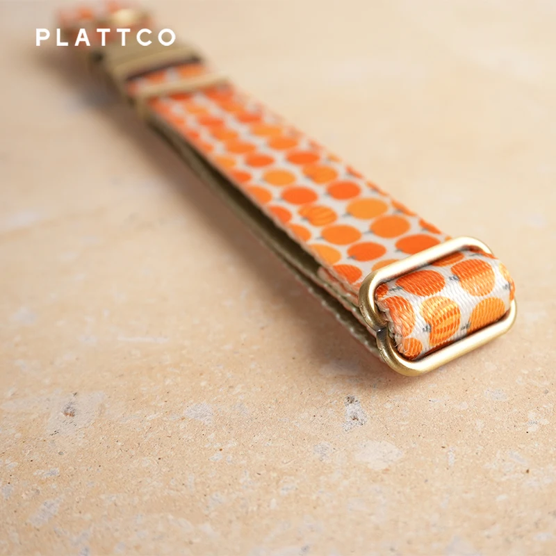 PLATTCO conjunto de perro de diseño único estampado Harvest Pumpkin con hebilla de bronce de alta calidad tamaño 5 PDC367Br y PDL367Br - imagen 5