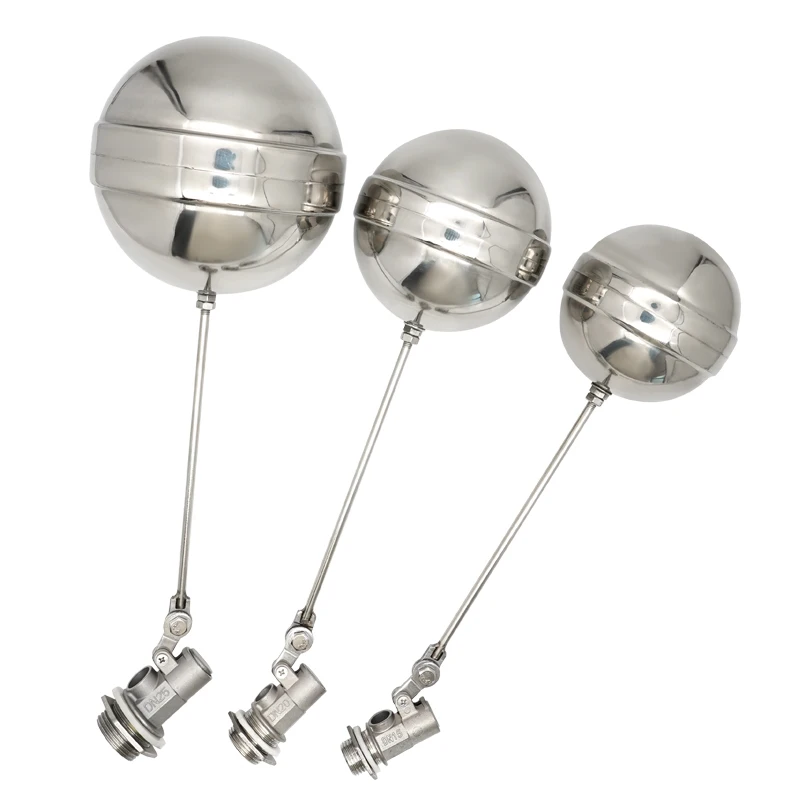 Válvula de flotador de tanque de agua de acero inoxidable, bola de cierre, Control de nivel de agua, válvula de Sensor de flotador de Control de flujo DN15 DN20 DN25 - imagen 2