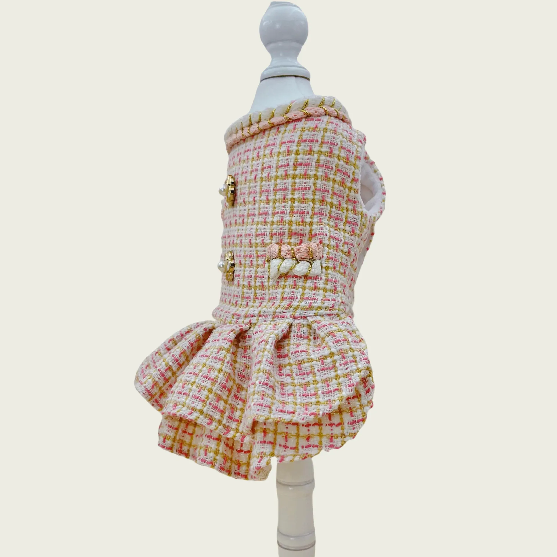 Falda mullida de lana para otoño e invierno para mascotas, falda de princesa para perros pequeños, abrigo de invierno, vestidos para perros pequeños, ropa para cachorros - imagen 2