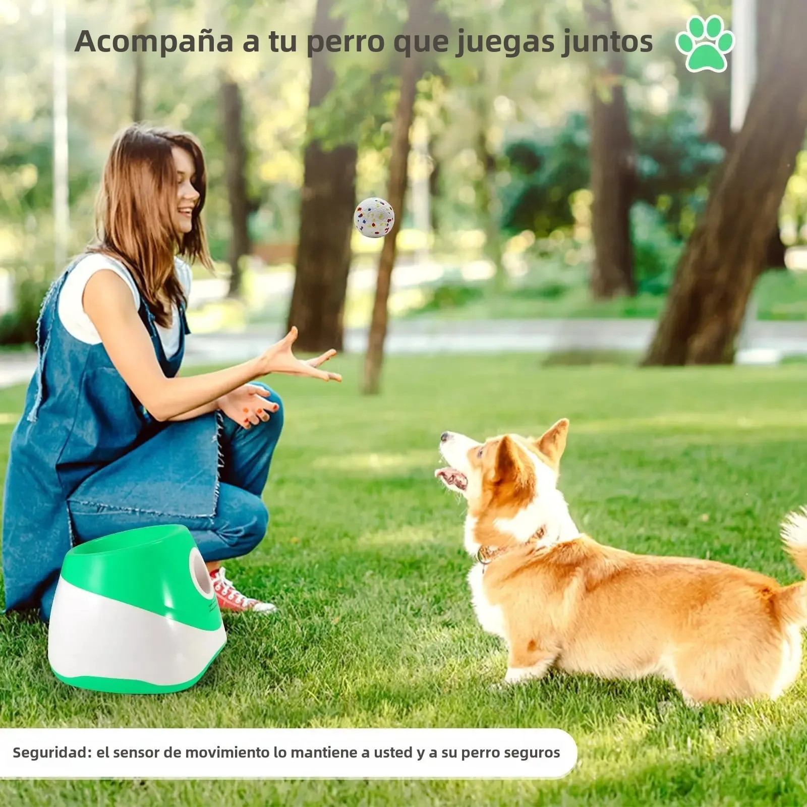 Juguetes interactivos para perros, lanzador automático de pelotas de tenis para perros medianos a grandes, ejercicio y entrenamiento al aire libre, juguetes perfectos para perros en casa - imagen 5