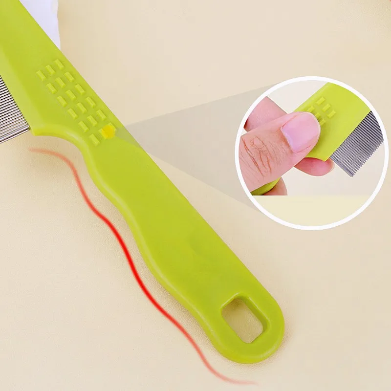 Dog Comb Dense Tooth Dogs Brush Double-row Flea Combs for Dogs Hair Cleaning Dog Grooming Pet Hair Remover Massage Cat Brush - imagen 5