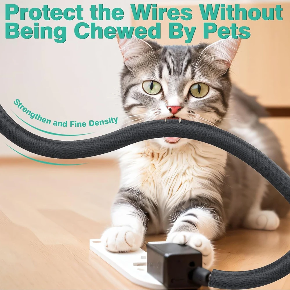 Protector de Cable para perros y gatos, funda de Cable Flexible para fácil gestión de cables, protege los Cables de mascotas masticables para alimentación USB y Audio, 1 ud. - imagen 4
