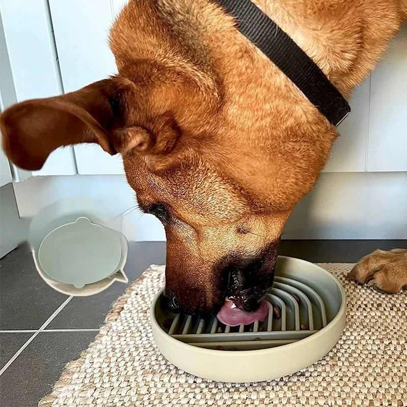 Estera para lamer mascotas, cuenco de silicona para comida de mascotas, succión de alimentación lenta para perros, cuenco antiasfixia, suministros para mascotas Golden Retriever - imagen 3