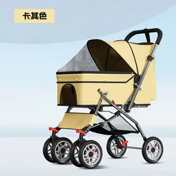 Carrito de paseo ligero y plegable para perros y gatos