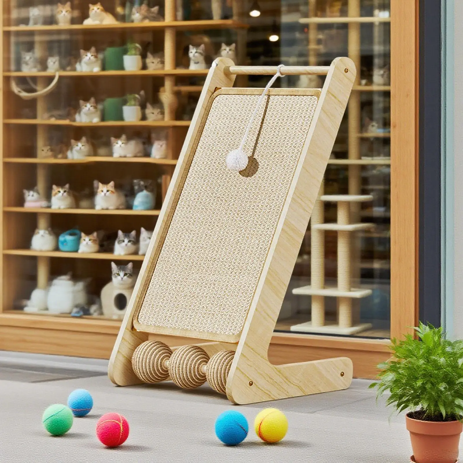 Floor Mounted Scratcher, Sisal Scratch Pad, Cat Scratcher for Indoor Exercise Kitten