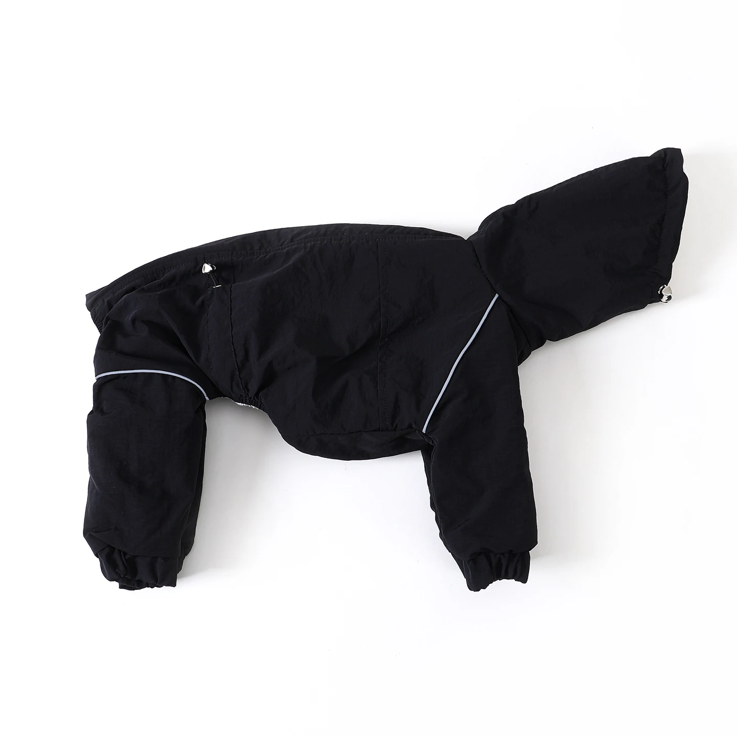 Chaqueta de algodón de invierno para 4 patas para Galgo Italiano, cuello alto, cálida, a prueba de viento, sudadera ajustable para Whippet, abrigo grueso para Galgo grande, peso hasta 25KG, largo de espalda hasta 72cm - imagen 2