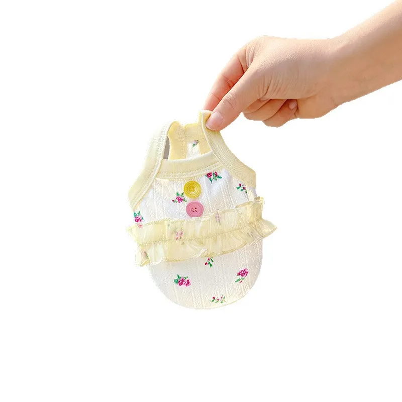 Pet Spring Floral Strap Top Thin Breathable Top Small Dog Teddy Pet Cooling Vest for Dog Puppy Clothes - imagen 5