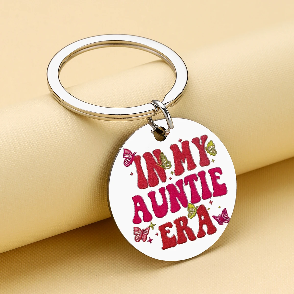 IN MY AUNTIE ERA Stainless Steel Keychain, the Best Gift for Auntie - imagen 2