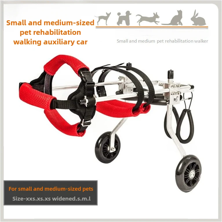 Silla de ruedas para mascotas, rehabilitación de parálisis Hindlimb, transporte para perros pequeños, coche para discapacitados, ciclomotor para mascotas - imagen 3
