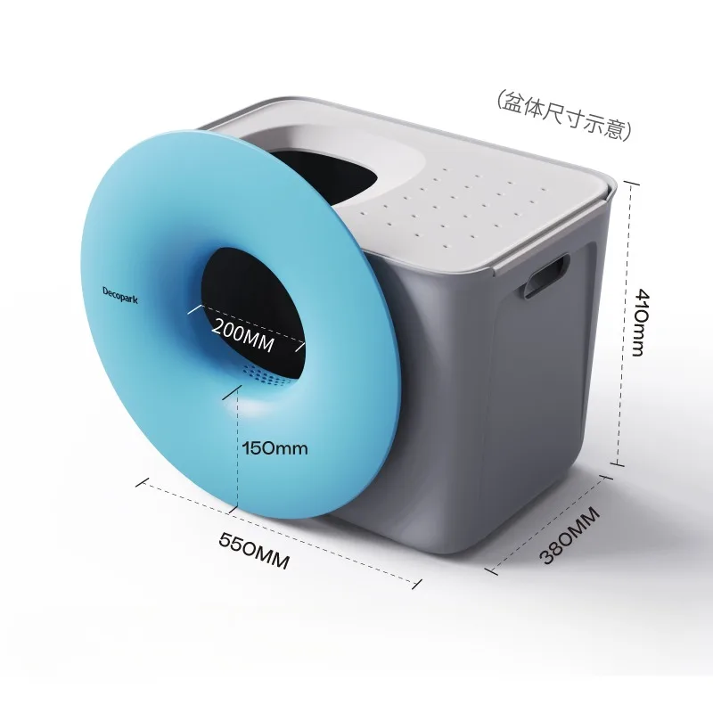 Inodoro para gatos cerrado en emi, a prueba de salpicaduras y olores, caja de arena grande para gatos, productos para gatos, muebles para mascotas, cuchara para arena - imagen 5