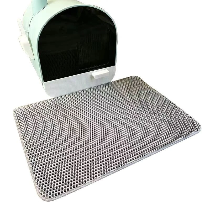 Estera de arena para gatos EVA impermeable, 60x90cm, EVA, doble capa, caja de arena para mascotas, estera antideslizante, almohadilla para arena para gatos, limpieza de arena para gatos, 6 colores - imagen 5