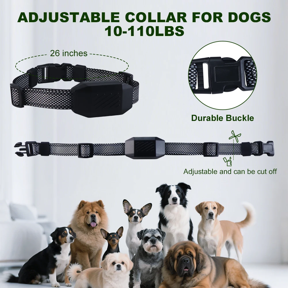 Dog Shock Training Collar Smart Remote Control Waterproof 26 Inch Adjustable 3 Modes Pet Dogs Anti Barking Behavior Correction - imagen 2