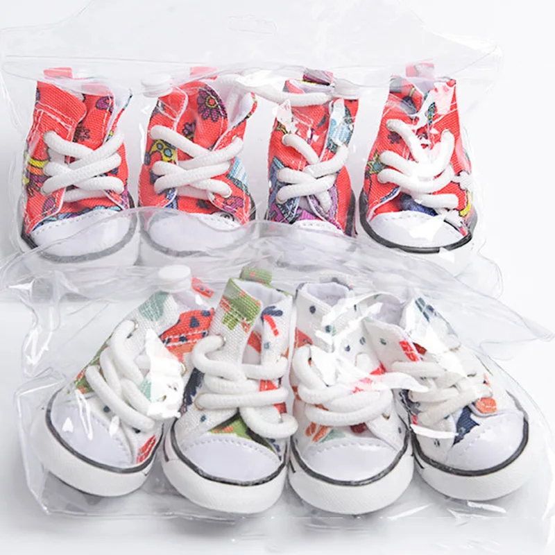 Botas de tela vaquera para perro, zapatos informales transpirables, antideslizantes, para Chihuahua, Pomerania - imagen 3