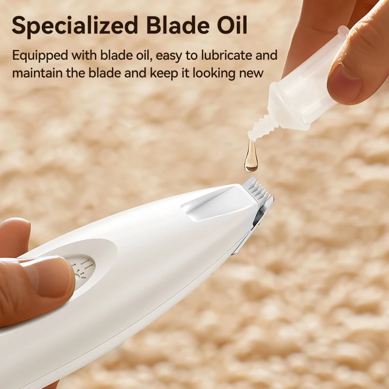 Cortadora eléctrica ROJECO para mascotas, cortadora de pelo para pies con garra de gato, con luz LED, afeitadora de corte de pelo recargable para pies de perro, suministro de aseo - imagen 5