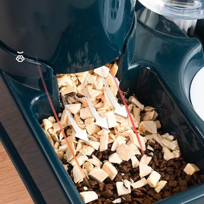 Alimentador automático para gatos, dispensador de agua para mascotas de gran capacidad para perros pequeños, gatos, contenedor dispensador de almacenamiento de alimentos para mascotas, accesorios para gatos - imagen 3