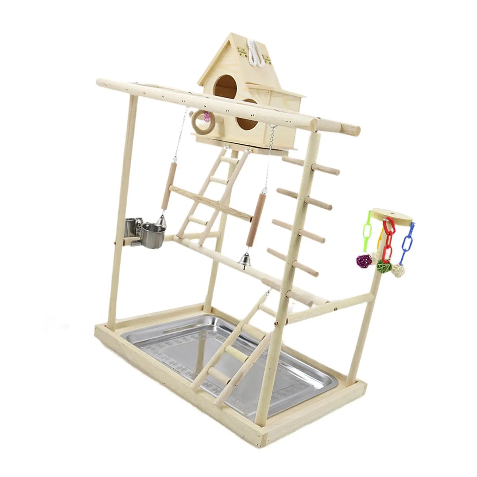 Birds Parrot Playground Wooden Stand for Cockatiels Cockatoos Parakeets Birds Parrot Playground Wooden Stand for Cockatiels Cockatoos Parakeets