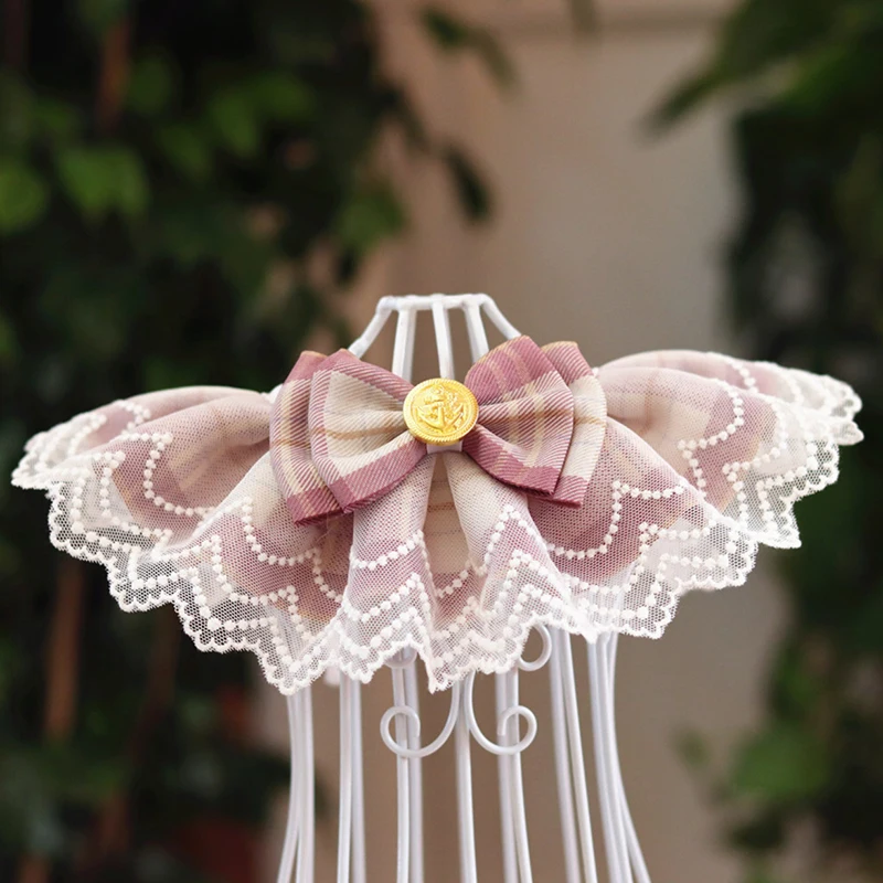 Babero de encaje para mascotas, toalla para Saliva con lazo, enrejado, flor, gato, perro, Collar decorativo, Bandana, accesorios para mascotas, 1 ud. - imagen 2