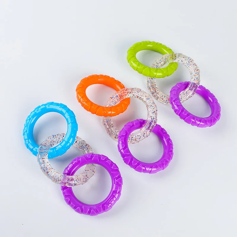 Juguetes para perros, anillo de entrenamiento de disco, extractor, bolas con fugas para perros pequeños y medianos, masticar, resistente a mordeduras, limpieza dental de mascotas - imagen 4