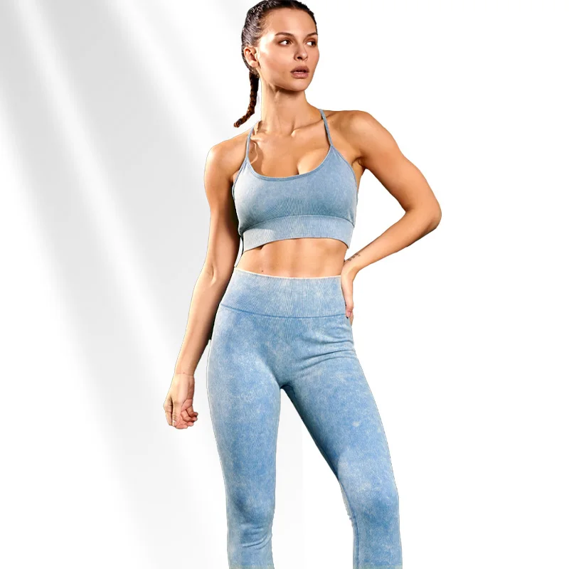 Conjunto de Yoga sin costuras para mujer, Sujetador deportivo, pantalones cortos de gimnasio, Top de manga larga, Leggings de Fitness, traje de entrenamiento, medias, 2023 - imagen 4