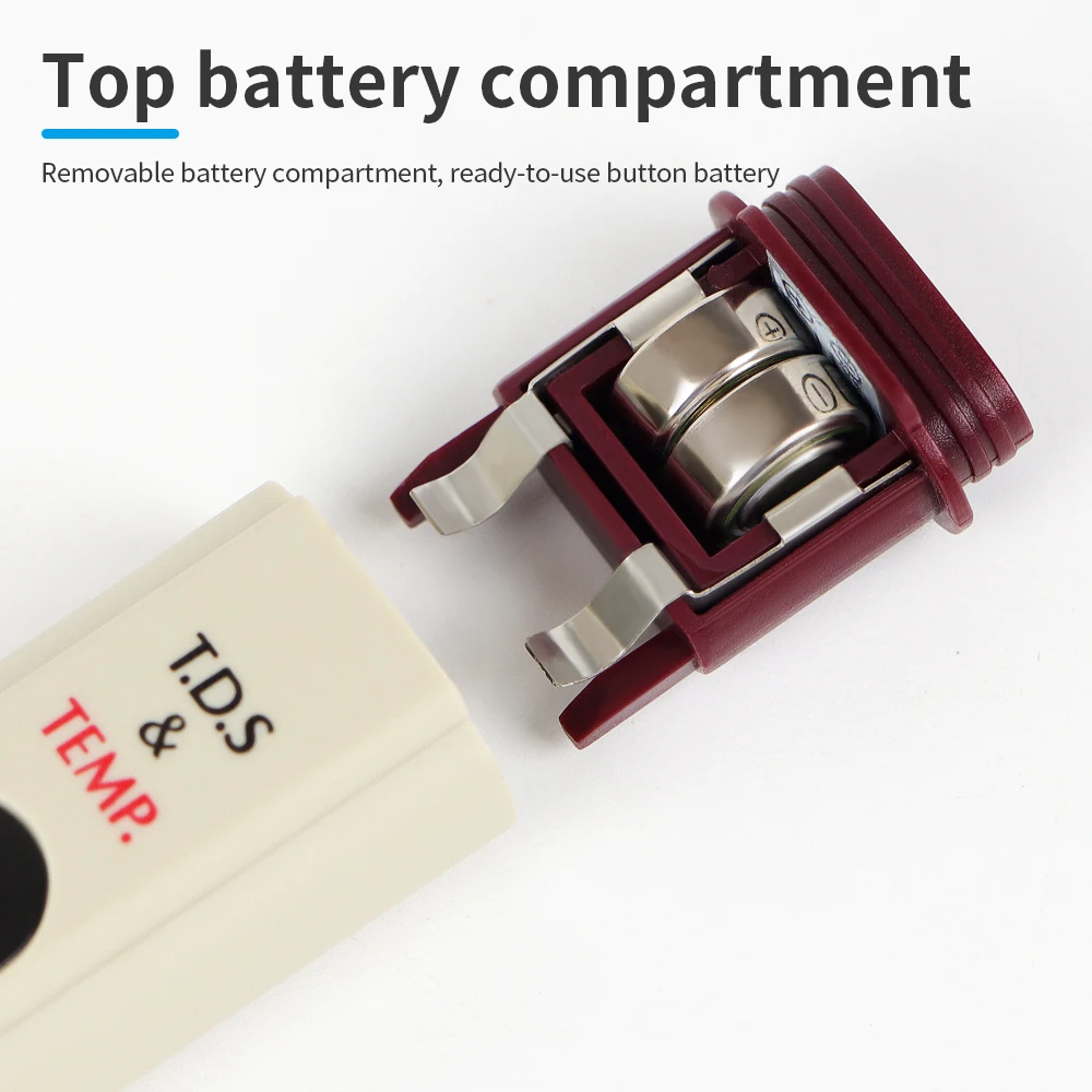 Probador de Calidad del Agua 2 en 1, pluma de prueba de temperatura TDS portátil, pantalla LCD, sonda de aleación de titanio para piscinas de acuarios de agua potable - imagen 5