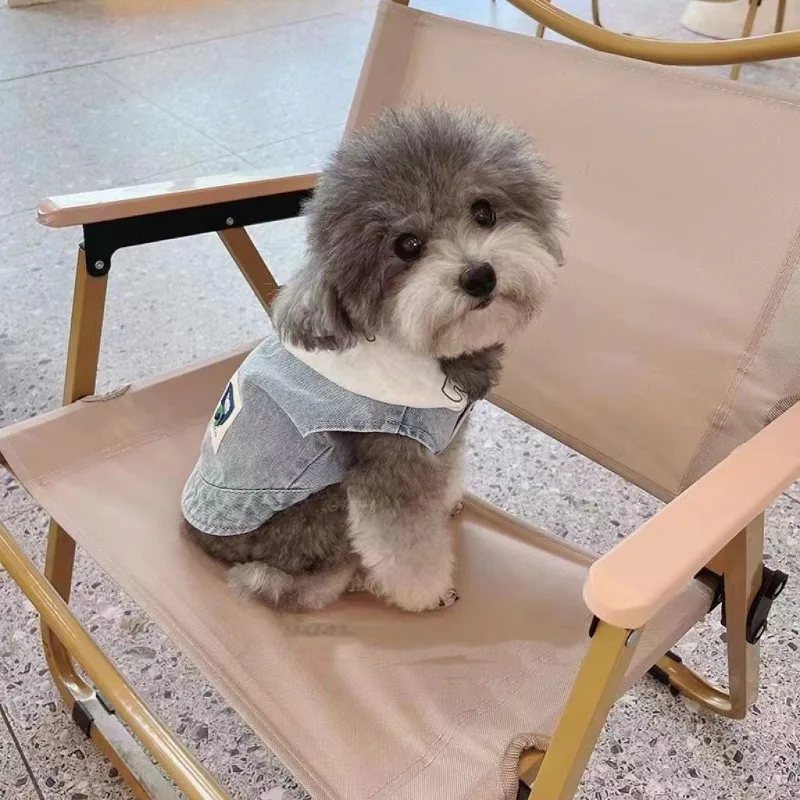 Ropa vaquera para perros pequeños, abrigo vaquero para mascotas, chaqueta vaquera, chaleco, trajes para cachorros y gatos, XS-2XL - imagen 4