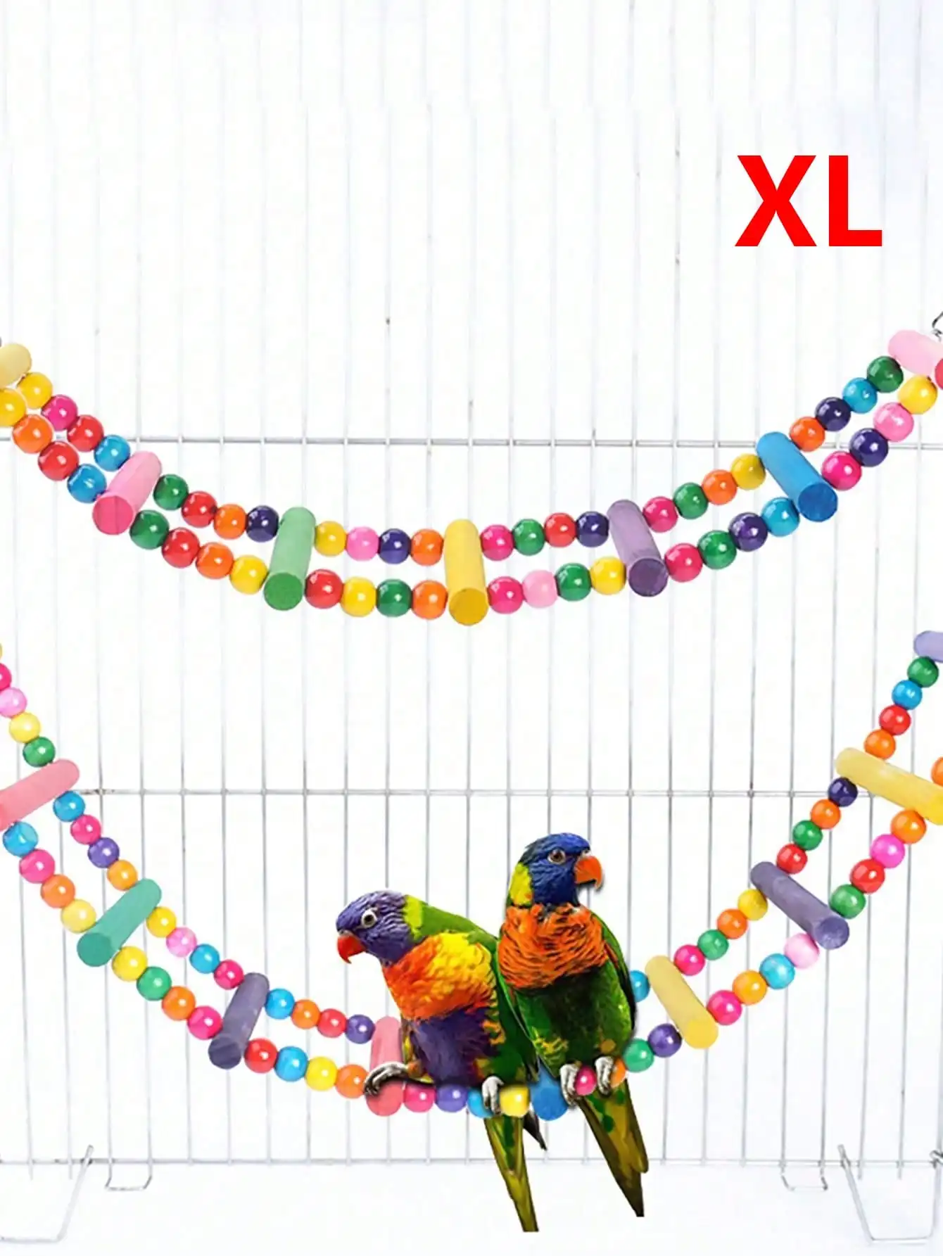 Escalera y columpio de madera para aves pequeñas – hábitat ideal - imagen 5