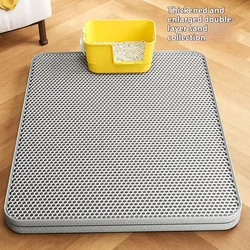 Estera recogedora de arena para gatos - Base impermeable 2 capas
