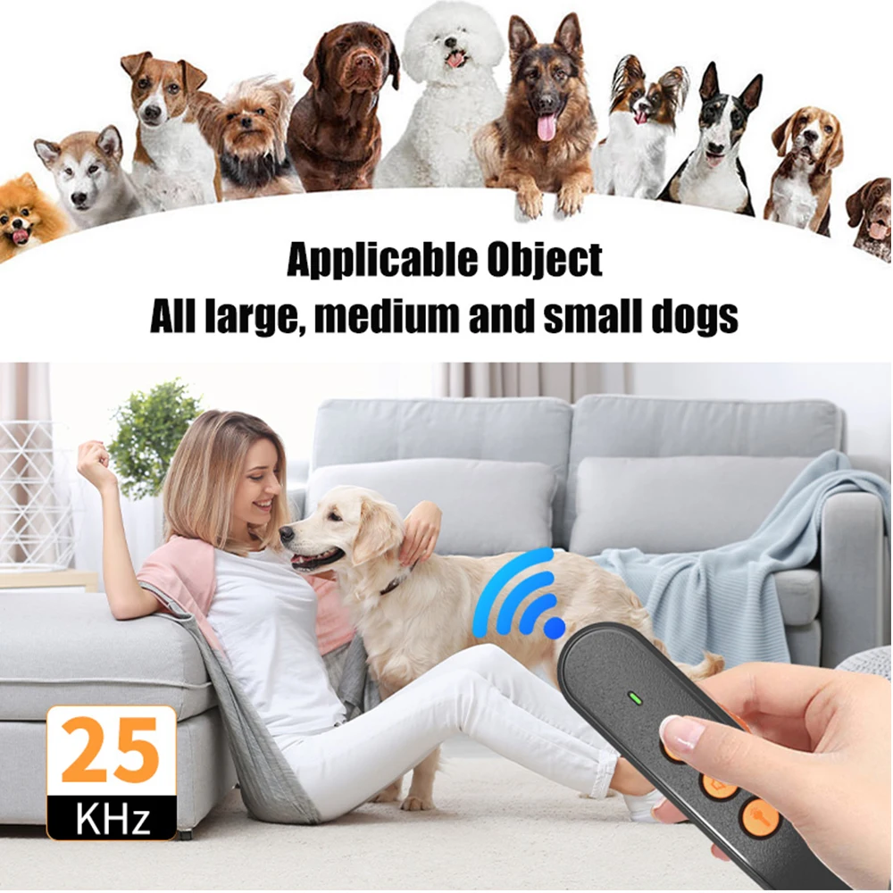 Repelente de perros portátil, repelente ultrasónico de perros con carga USB, dispositivo de entrenamiento para perros, prevención de estacionamiento, entrenador de perros, asistencia para perros - imagen 5