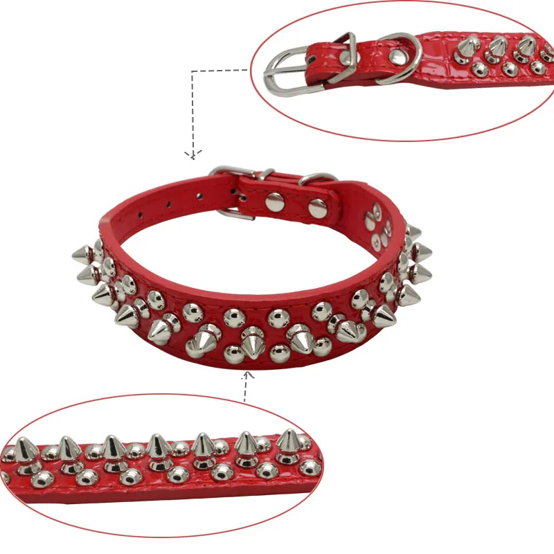Juego de Collar y correa con remaches para perros de alta calidad, collares antimordeduras para mascotas para perros medianos y grandes, Bulldog, galgo, accesorios para mascotas - imagen 4